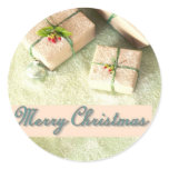 Christmas greeting stickers