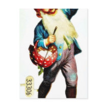 Christmas greeting with a girl standing on a stool postcards by RememberChristmas Christmas greeting with a girl standing on a stool postcards