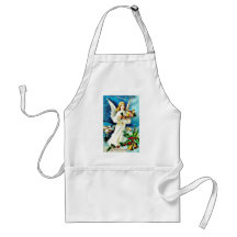 Christmas greeting with an angel comes with hand f apron