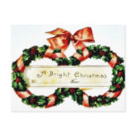 Christmas greeting with an angel like girl has bas