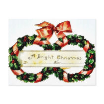 Christmas greeting with an angel like girl has bas postcards