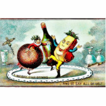 Christmas greeting with cartoon of wines and fruit photo sculptures by RememberChristmas Christmas greeting with cartoon of wines and fruit photo sculptures