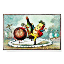 Christmas greeting with cartoon of wines and fruit posters by RememberChristmas Christmas greeting with cartoon of wines and fruit posters