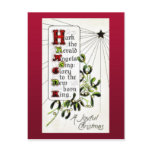 Christmas greeting with Christmas Wishes written