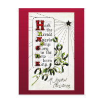 Christmas greeting with Christmas Wishes written postcards