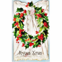 Christmas greeting with garland tied on a cloth photo sculptures by RememberChristmas Christmas greeting with garland tied on a cloth photo sculptures