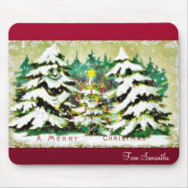 Christmas greeting with holy leaves and leaves aro mousepads by RememberChristmas Christmas greeting with holy leaves and leaves aro mousepads