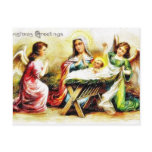 Christmas greeting with Mary , infant jesus with t