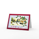 Christmas greeting with scenary and bells