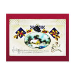 Christmas greeting with scenary and bells