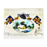 Christmas greeting with scenary and bells