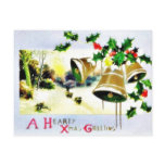 Christmas greeting with scenary and bells