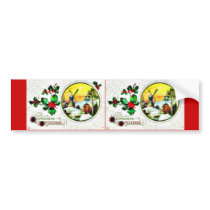 Christmas greeting with scenary bumper stickers by RememberChristmas Christmas greeting with scenary bumper stickers