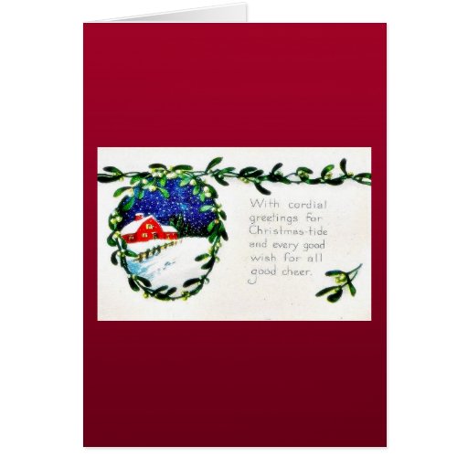 Christmas greeting with scenary greeting cards