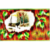Christmas greeting with scenary acrylic cut outs