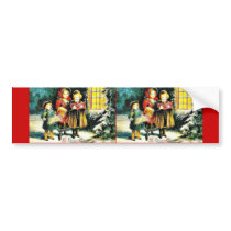 Christmas greeting with three persons singing caro bumper stickers by RememberChristmas Christmas greeting with three persons singing caro bumper stickers
