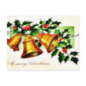 Christmas greeting with two angels huging postcards