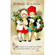 Christmas greeting with two kids holding bouque an photo sculptures by RememberChristmas Christmas greeting with two kids holding bouque an photo sculptures