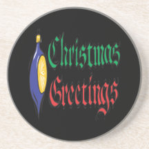 Christmas Greetings Beverage Coaster