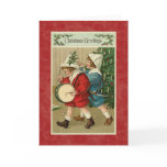 Christmas Greetings Boys Playing Drum