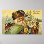 Christmas Greetings / Father Christmas Poster