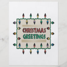 Christmas Greetings Full Color Flyer