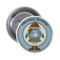 Christmas Greetings Kids buttons