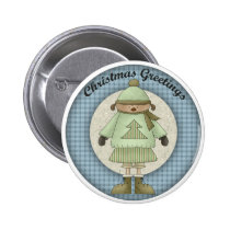 Christmas Greetings Kids buttons
