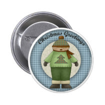 Christmas Greetings Kids buttons