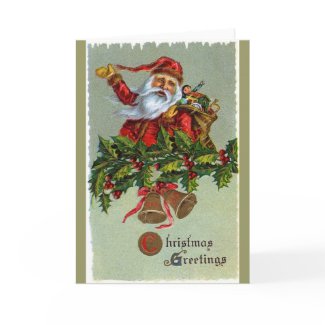 Christmas Greetings - Vintage Santa card
