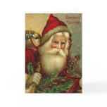 Christmas Greetings VIntage Sants