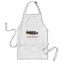 Christmas Greyhounds Sleigh Holiday Apron by SmilinEyesTreasures Christmas Greyhounds Sleigh Holiday Apron