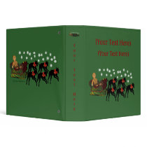 Christmas Greyhounds Sleigh Holiday Custom Binder