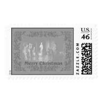 Christmas Group b/w Stamp