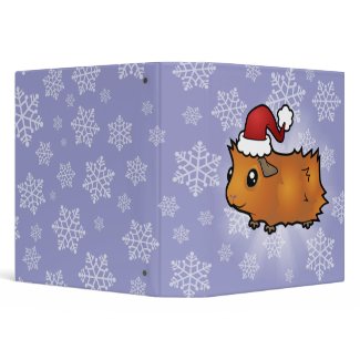 Christmas Guinea Pig (scruffy) binder