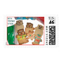 Christmas Hamster Cookies Beta Postage Stamp