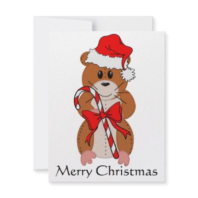 Christmas Hamster invitations