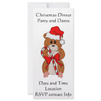 Christmas Hamster rack cards