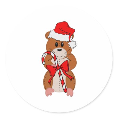 Christmas Hamster stickers