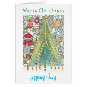 Christmas / Hanukkah card (Christmas up)