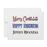 Christmas - Hanukkah - Kwanzaa Invitations