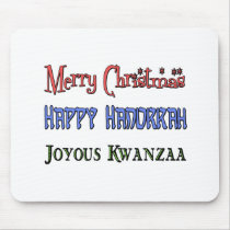 Christmas - Hanukkah - Kwanzaa mousepads by TotallyRandom Christmas - Hanukkah - Kwanzaa mousepads