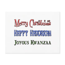 Christmas - Hanukkah - Kwanzaa postcards by TotallyRandom Christmas - Hanukkah - Kwanzaa postcards