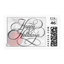 Christmas Happy Holidays postage stamp