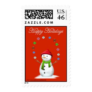 Christmas Happy Holidays Season's Greetings xmas Postage Stamps