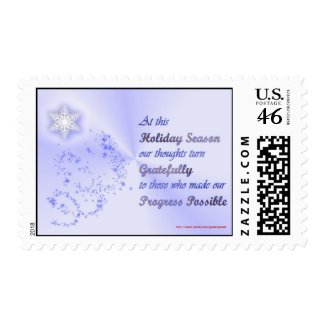 Christmas Happy Holidays to customers and clients Postage Stamps