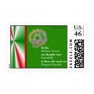 Christmas Happy Holidays to customers and clients Postage Stamp