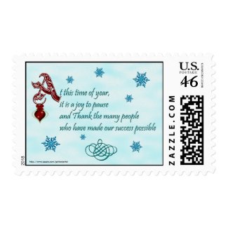 Christmas Happy Holidays to customers and clients Postage Stamp