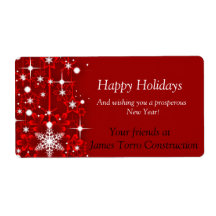 Christmas,Happy Holidays Wine Label