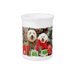 Christmas - Havanese Steve - Terrier X Edie Drink Pitcher